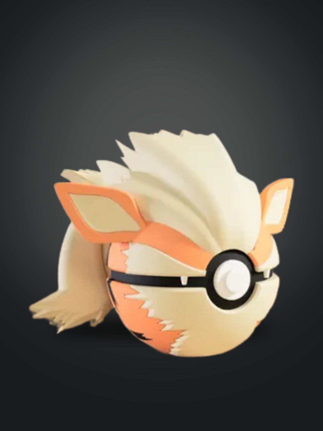 Vista frontal de la pokebola Arcanine