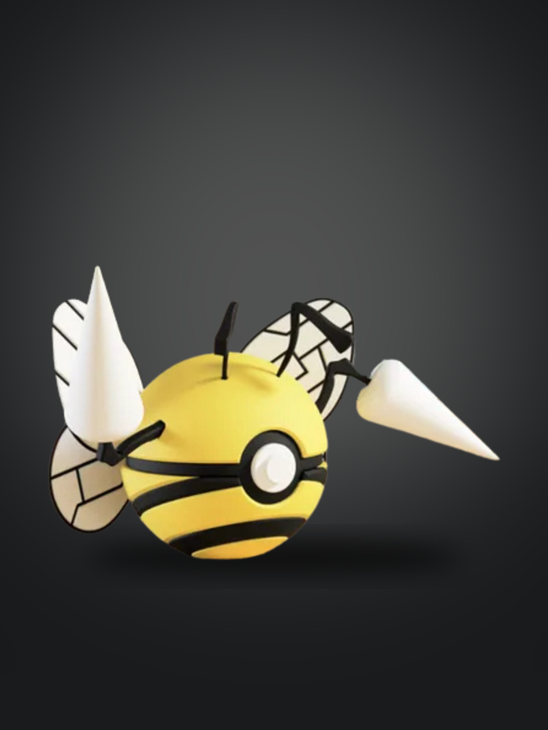Vista frontal de la pokebola Beedrill