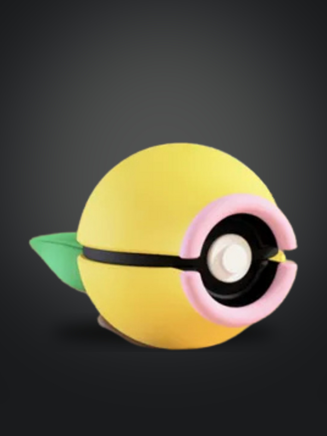 Vista frontal de la pokebola Bellsprout