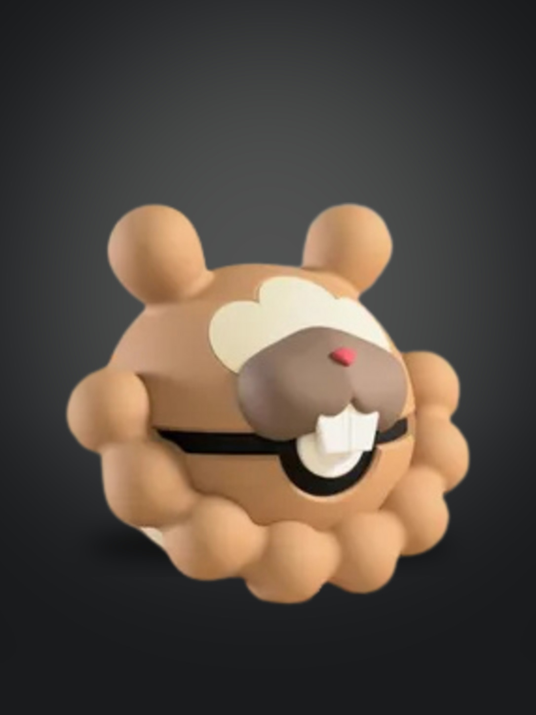 Vista frontal de la pokebola Bidoof