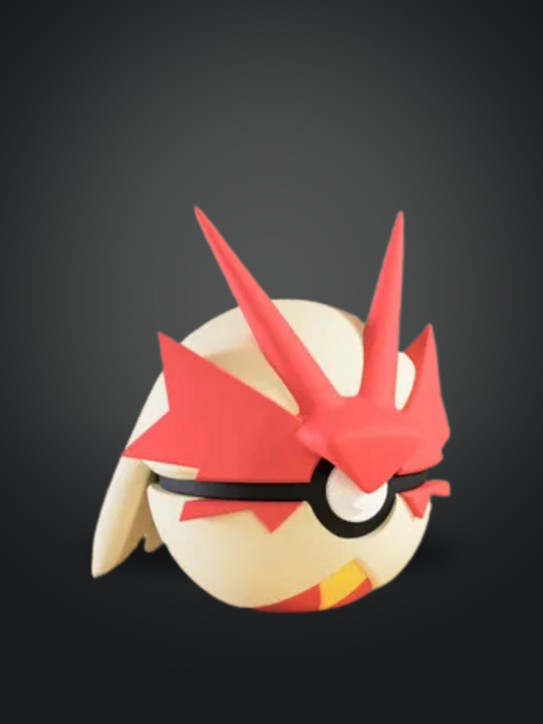 Vista frontal de la pokebola Blaziken