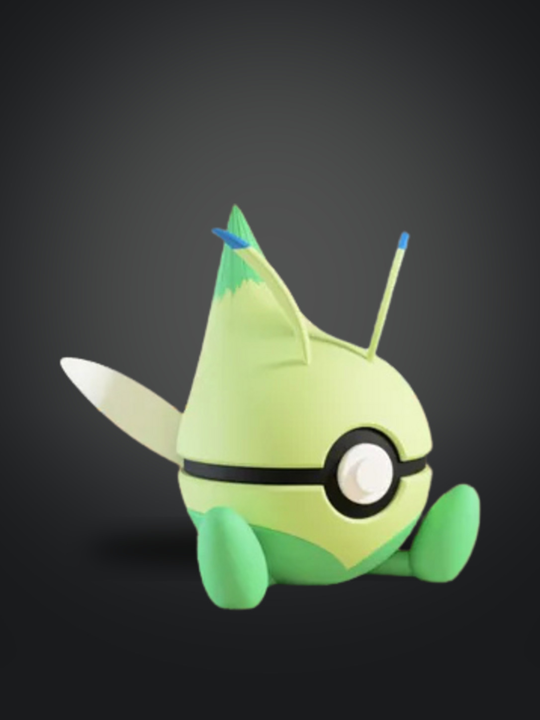 Vista frontal de la pokebola Celebi