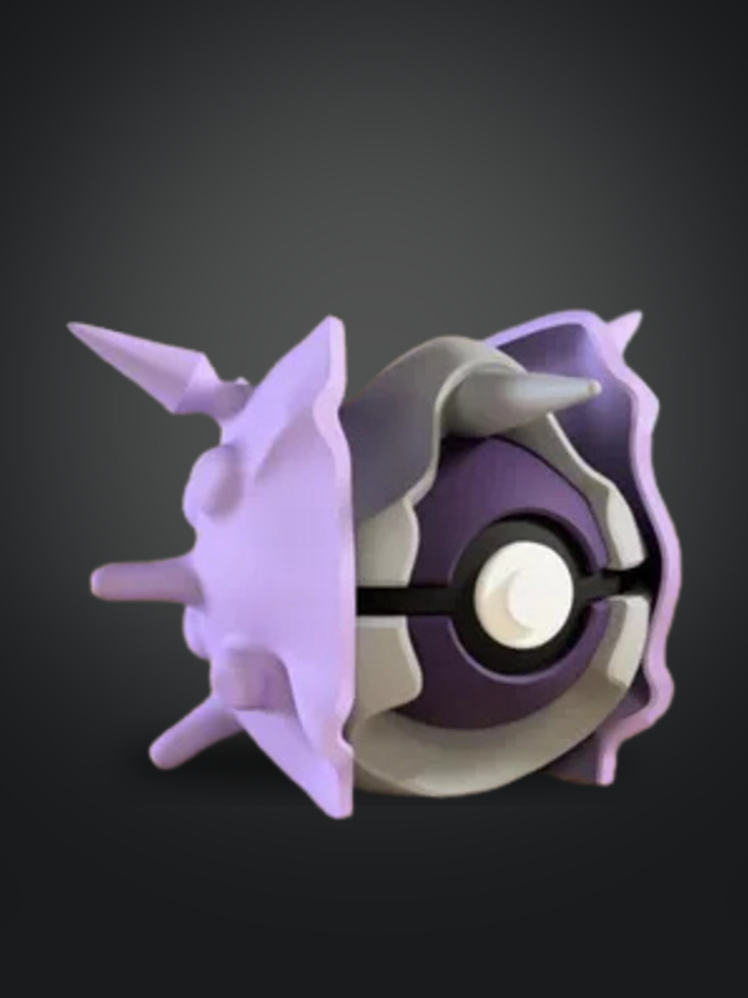 Vista frontal de la pokebola Cloyster
