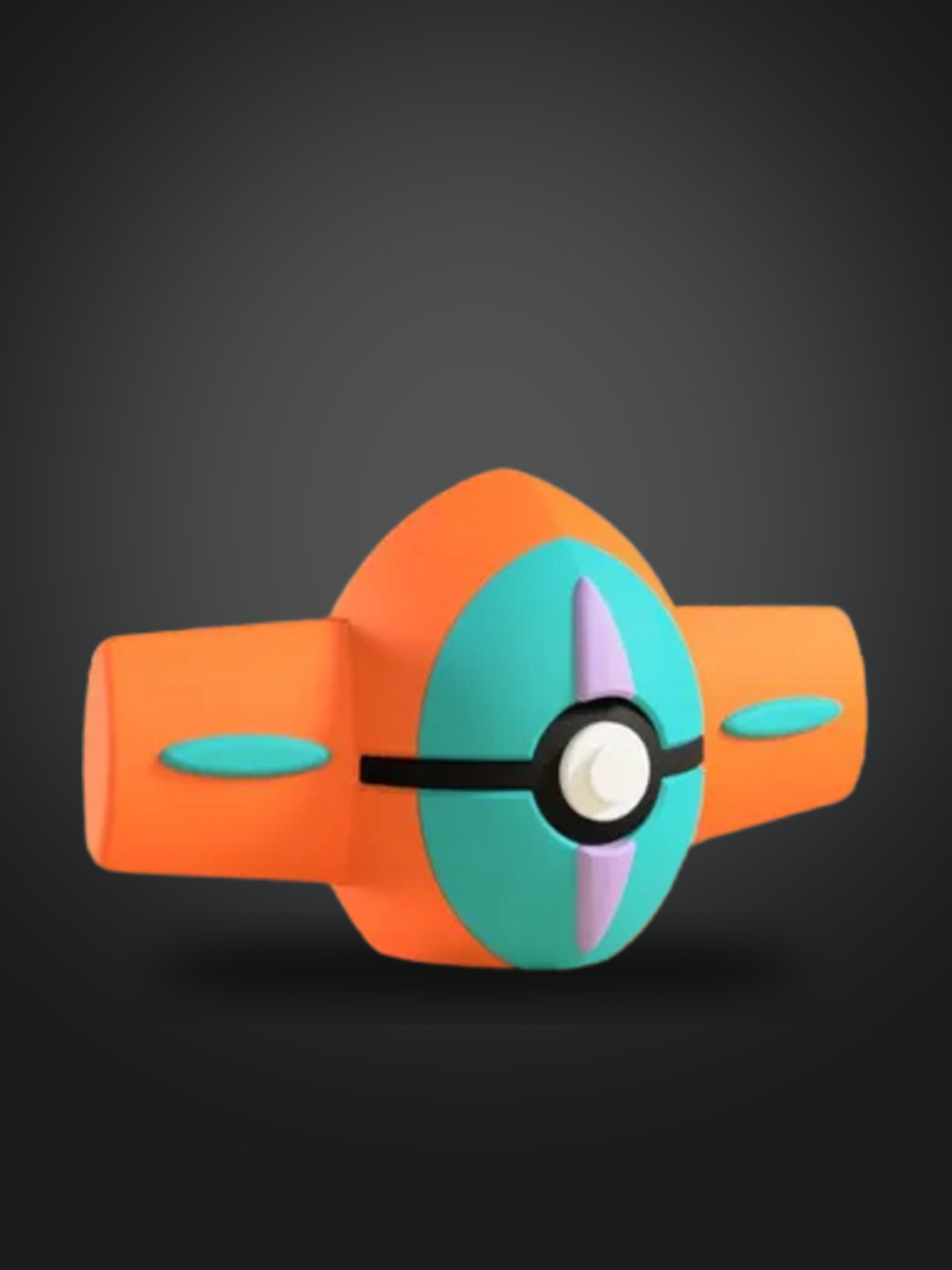 Vista frontal de la pokebola Deoxys