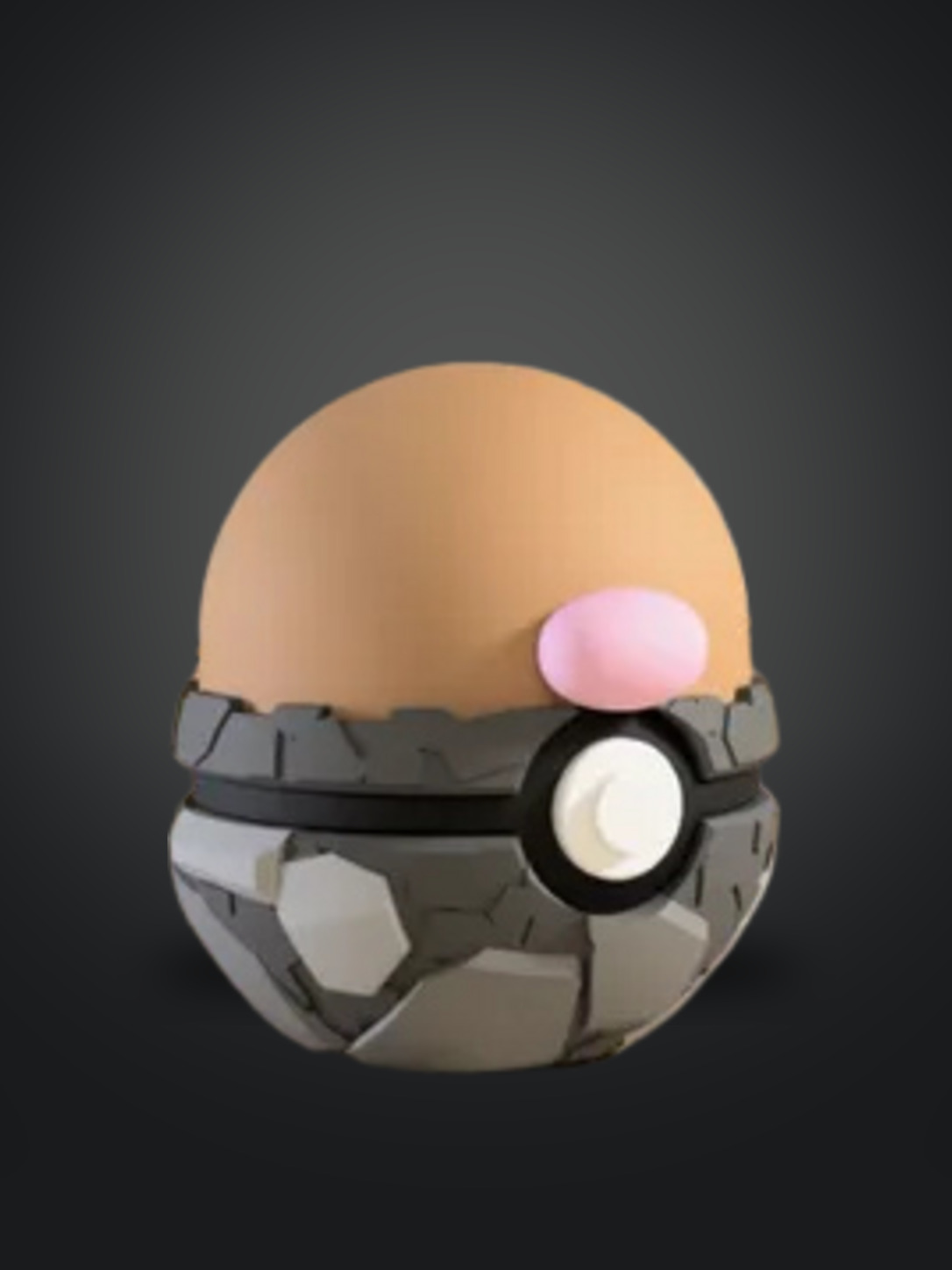 Vista frontal de la pokebola Diglett