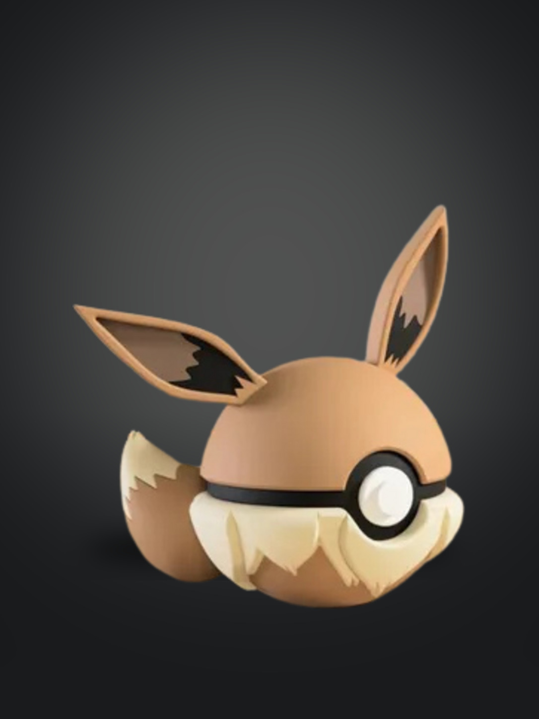 Vista frontal de la pokebola Eevee