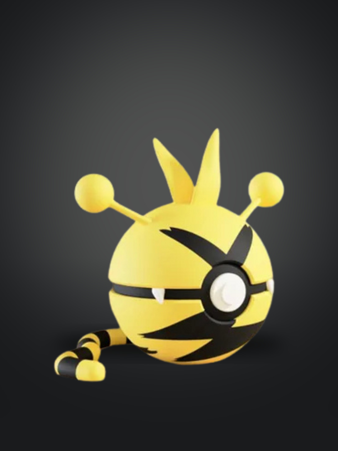 Vista frontal de la pokebola Electabuzz