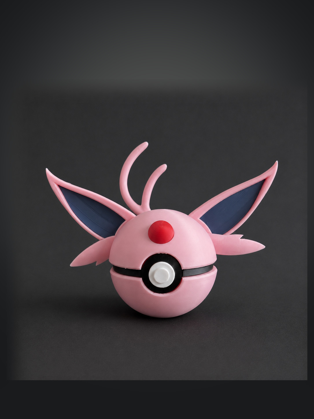 Vista frontal de la pokebola Espeon