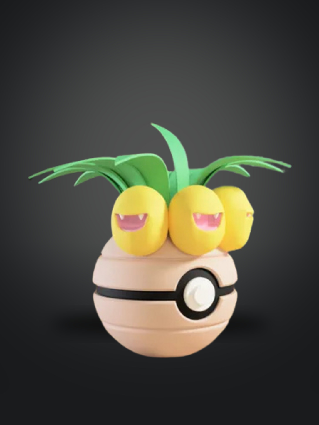 Vista frontal de la pokebola Exeggutor
