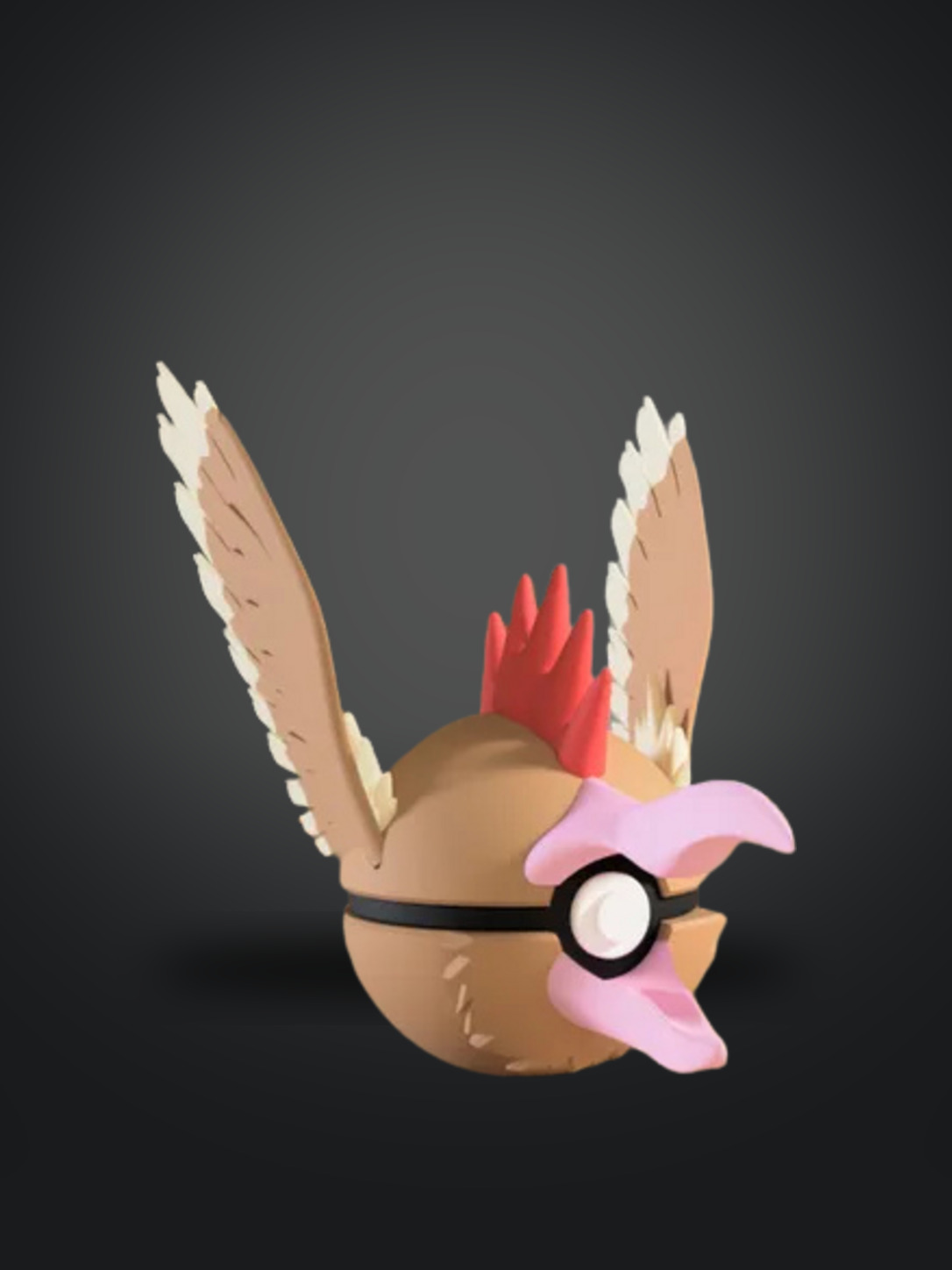 Vista frontal de la pokebola Fearow