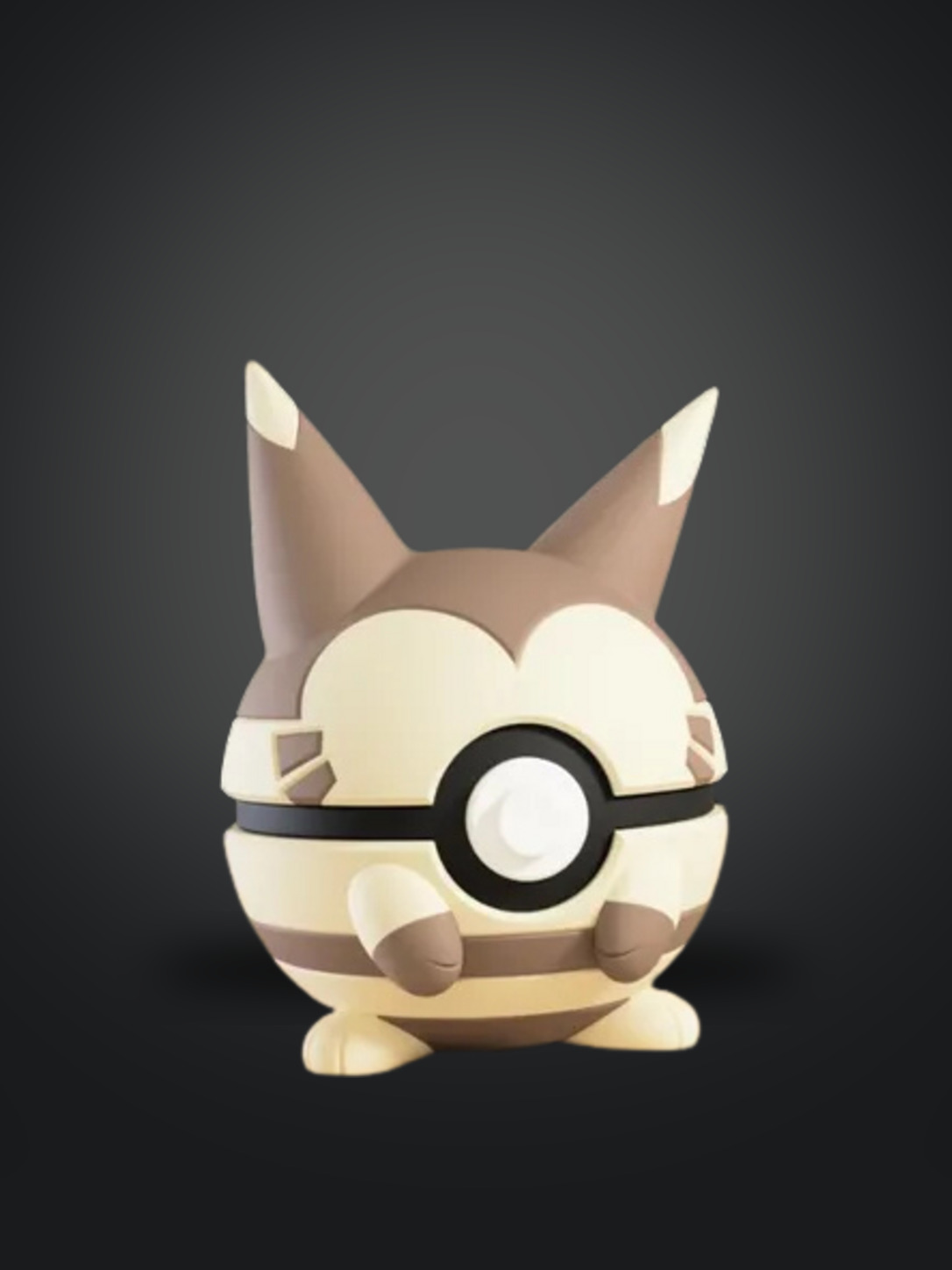 Vista frontal de la pokebola Furret