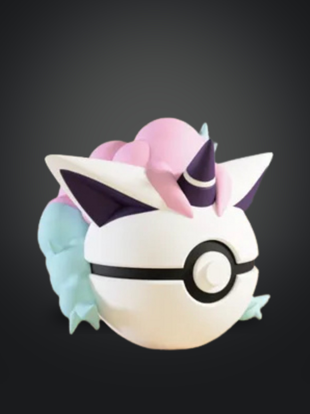Vista frontal de la pokebola Galarian Ponyta