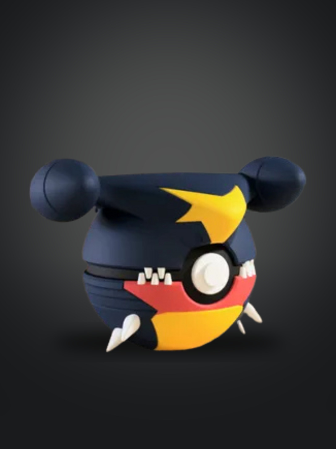 Vista frontal de la pokebola Garchomp