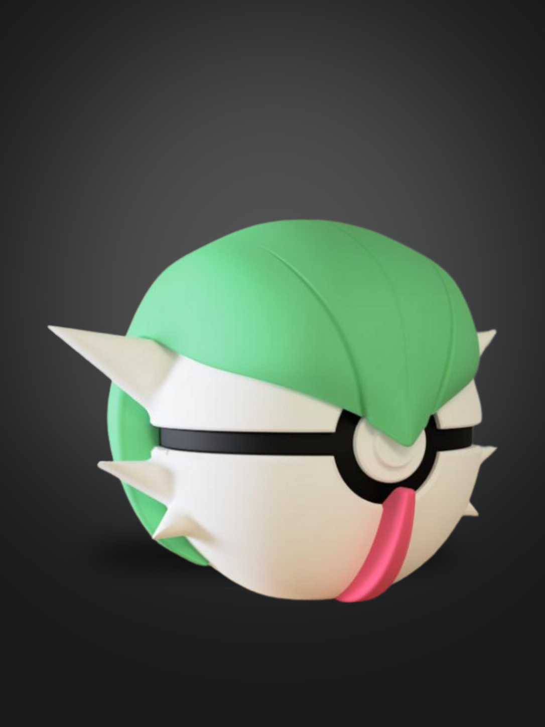 Vista frontal de la pokebola Gardevoir