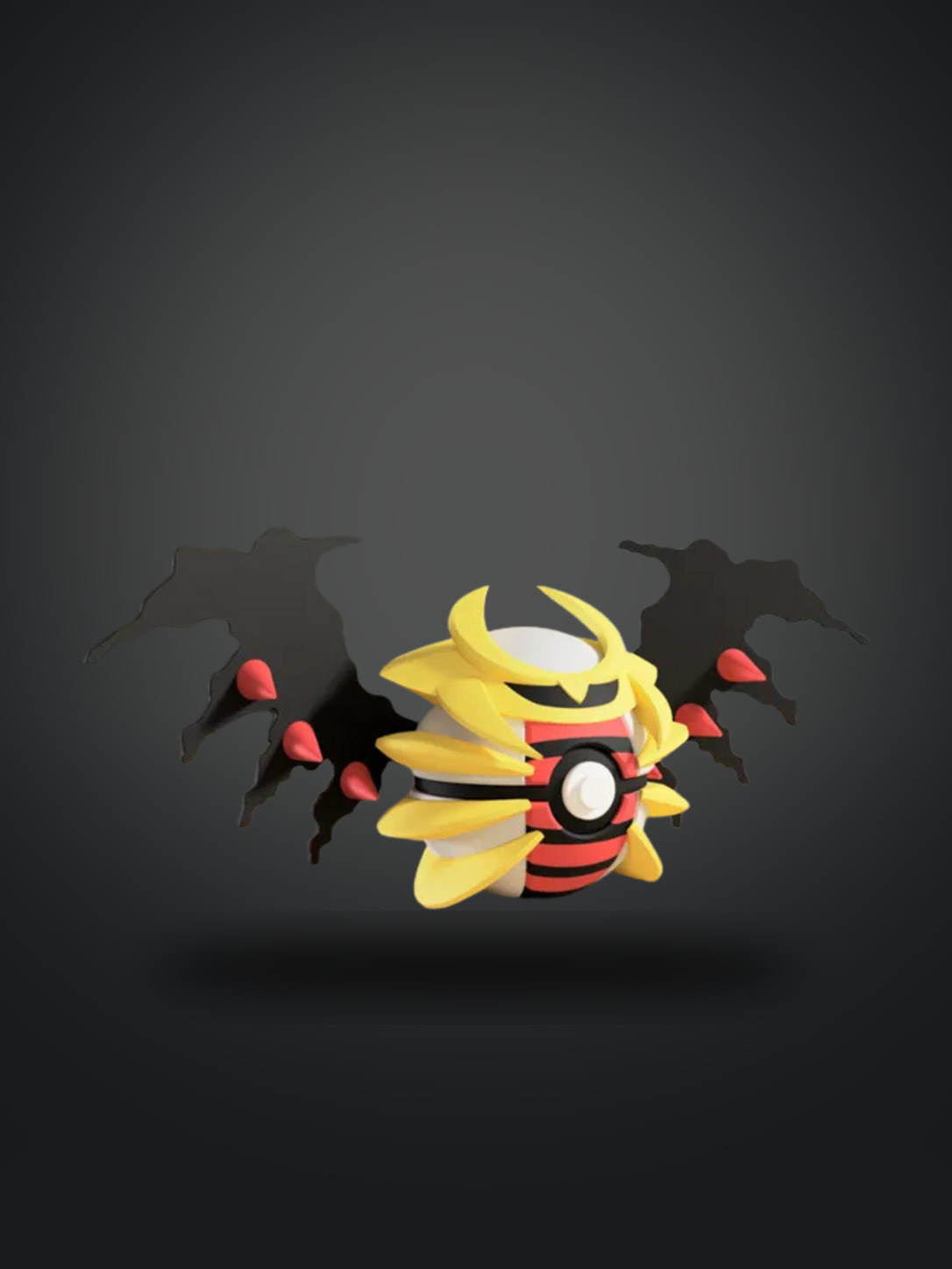 Vista frontal de la pokebola Giratina