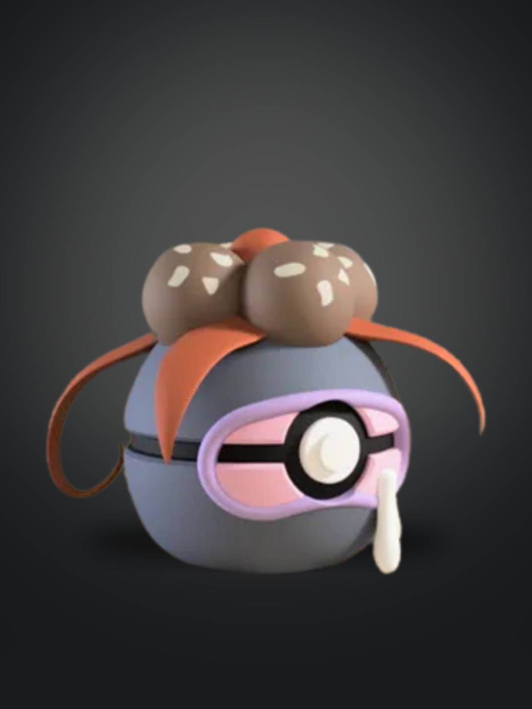 Vista frontal de la pokebola Gloom