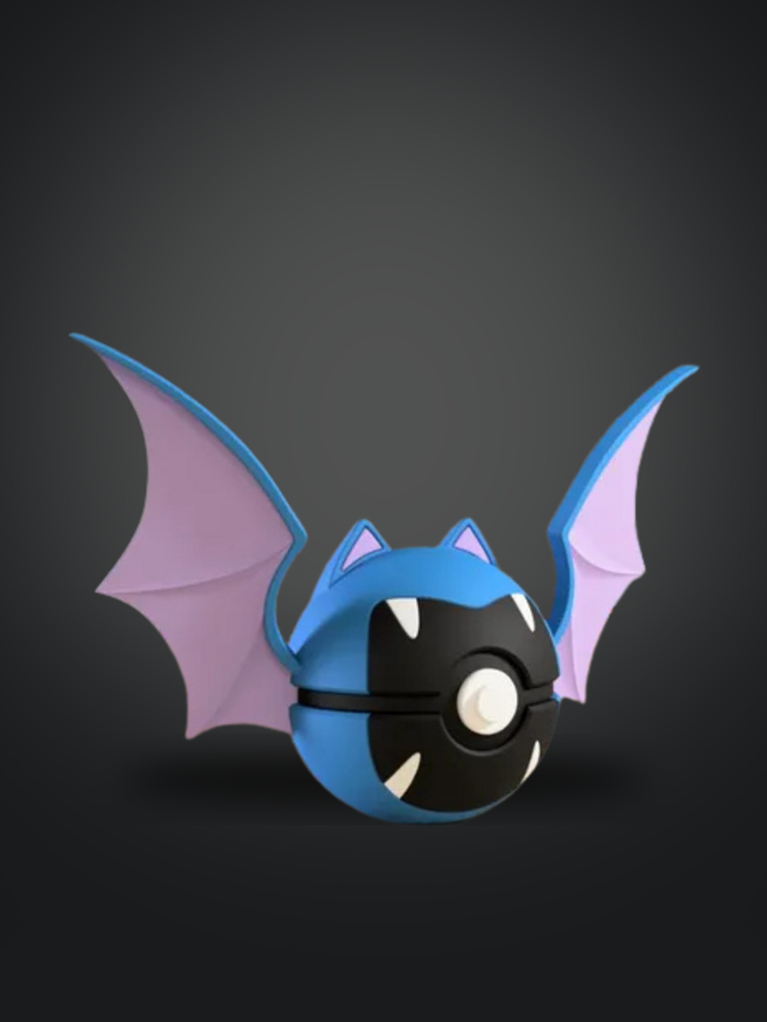 Vista frontal de la pokebola Golbat