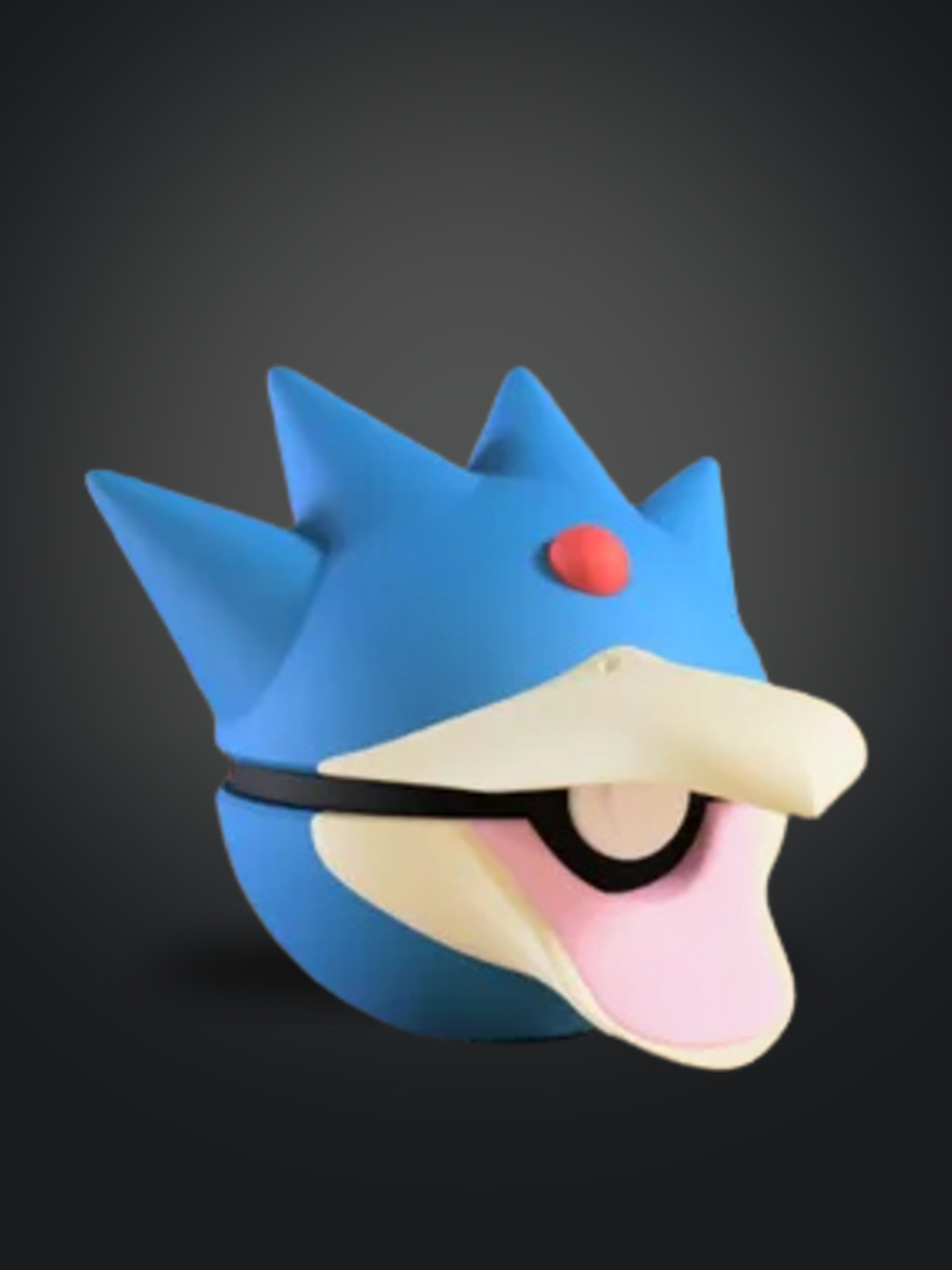 Vista frontal de la pokebola Golduck