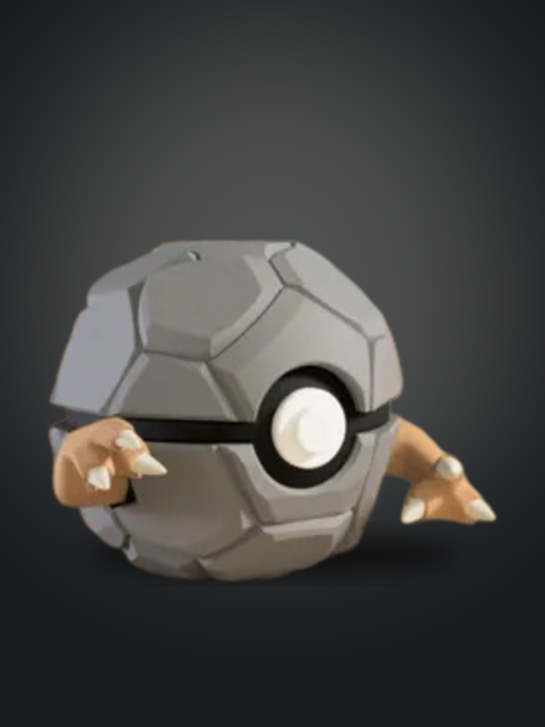Vista frontal de la pokebola Golem