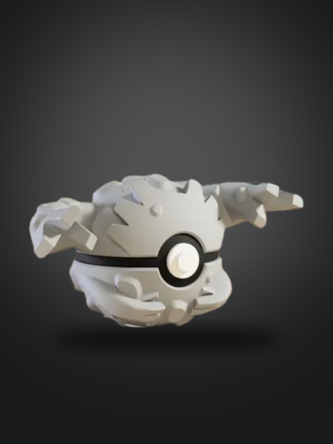 Vista frontal de la pokebola Graveler