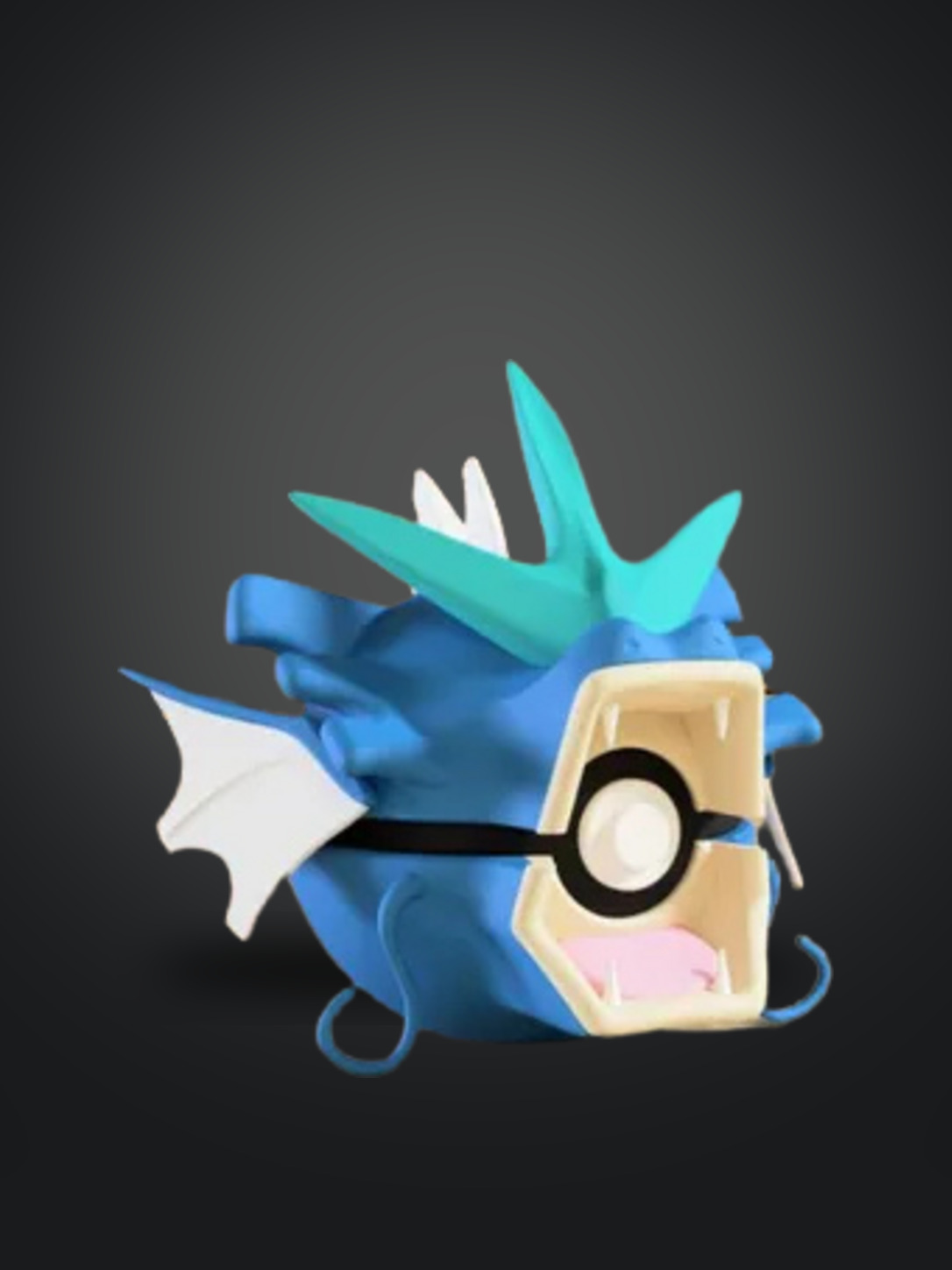 Vista frontal de la pokebola Gyarados
