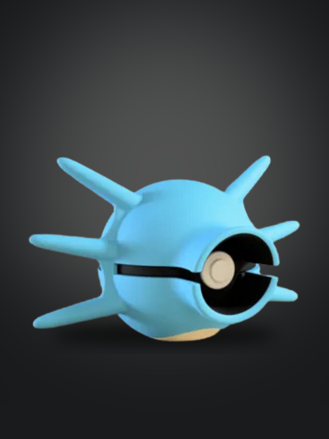 Vista frontal de la pokebola Horsea