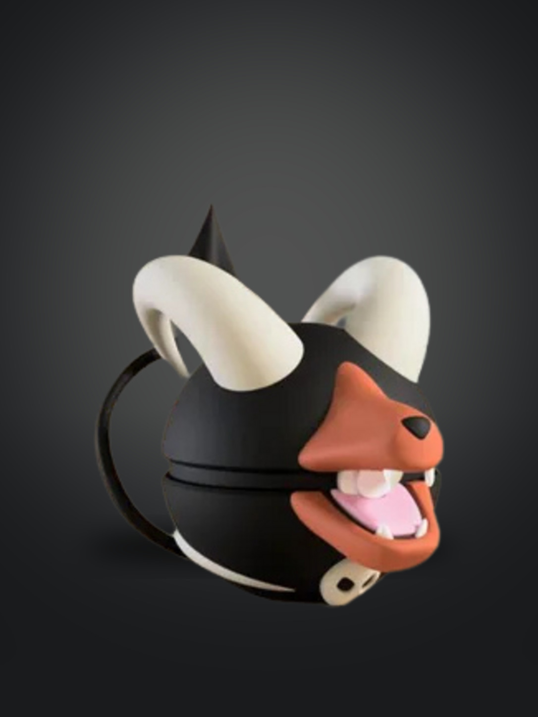 Vista frontal de la pokebola Houndoom