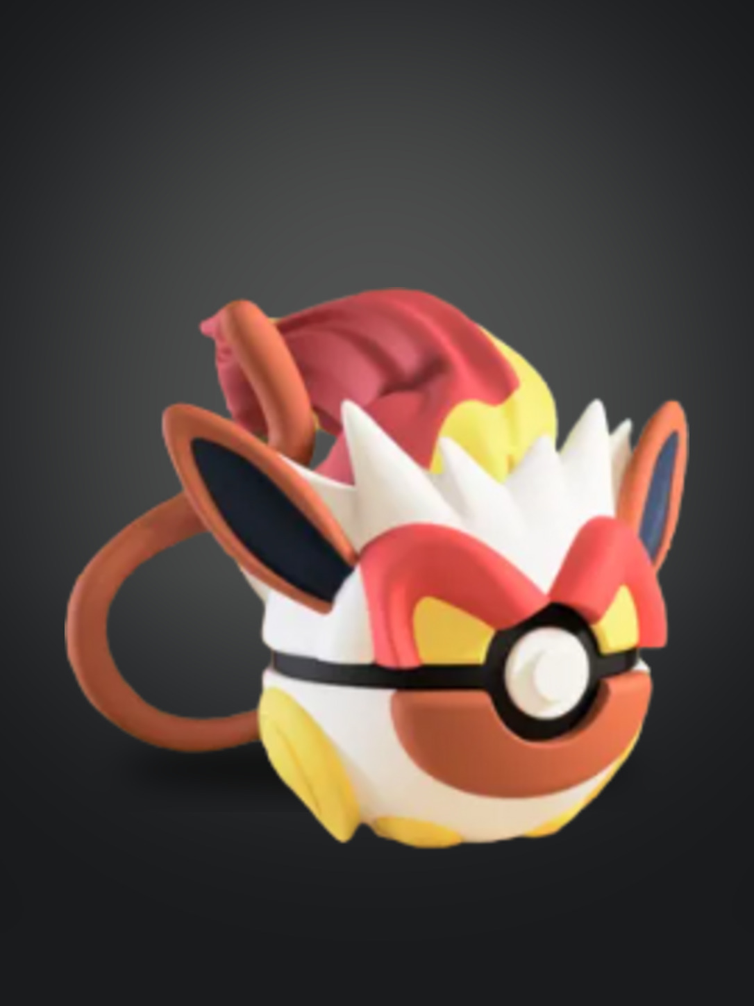 Vista frontal de la pokebola Infernape