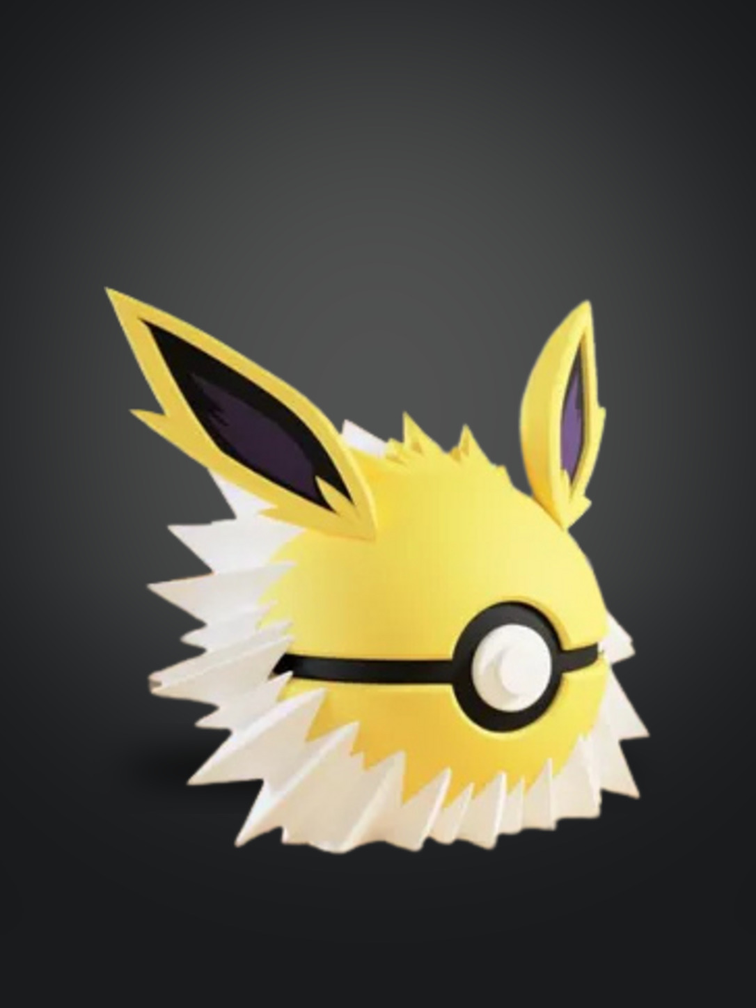Vista frontal de la pokebola Jolteon