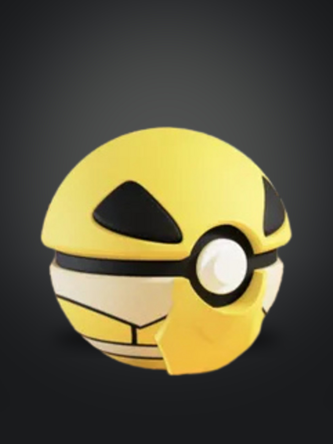 Vista frontal de la pokebola Kakuna