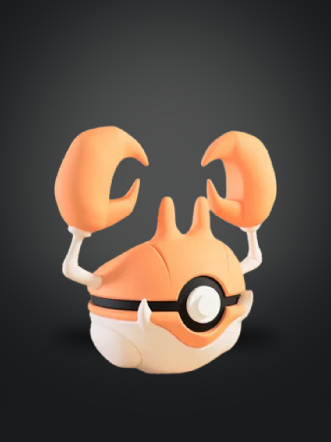 Vista frontal de la pokebola Krabby