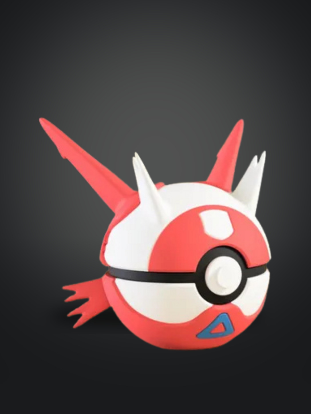 Vista frontal de la pokebola Latias