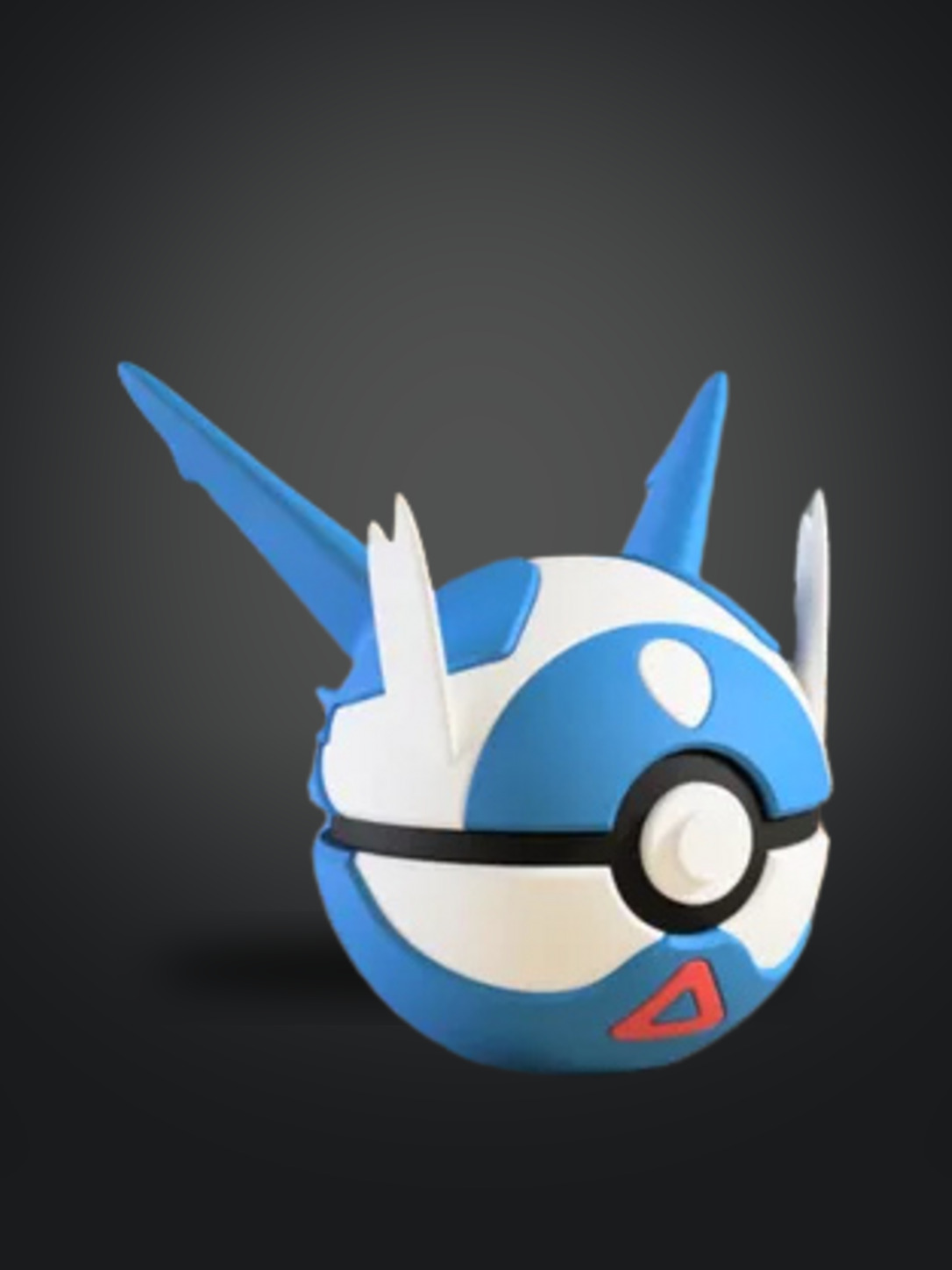 Vista frontal de la pokebola Latios
