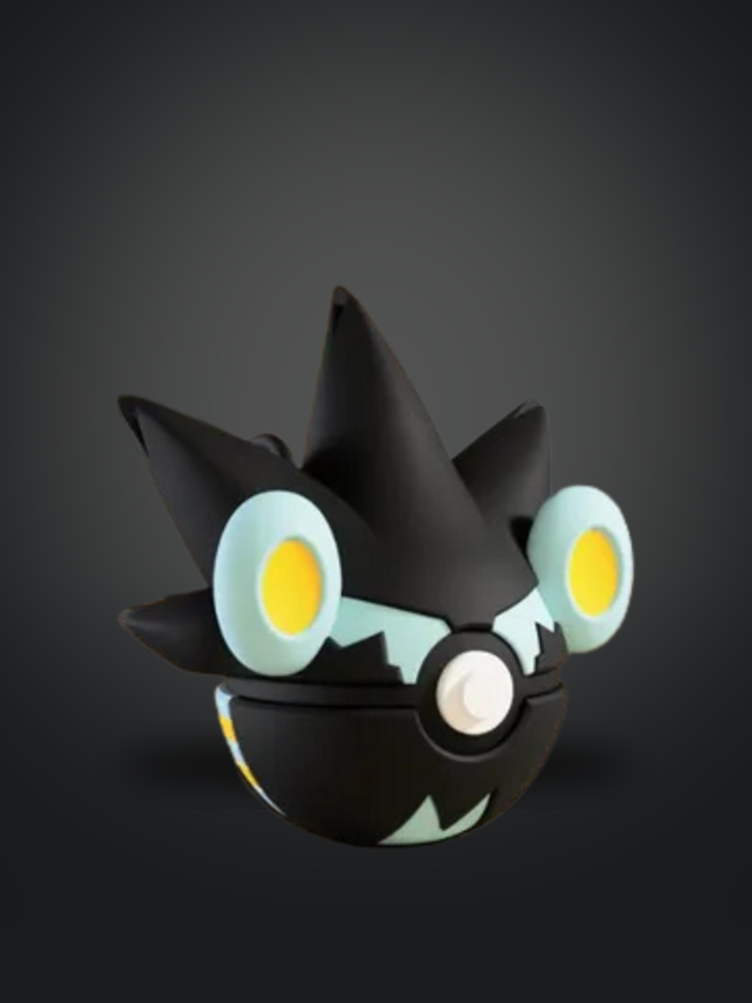 Vista frontal de la pokebola Luxray