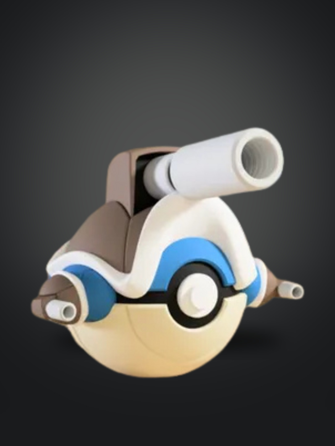 Vista frontal de la pokebola Mega Blastoise