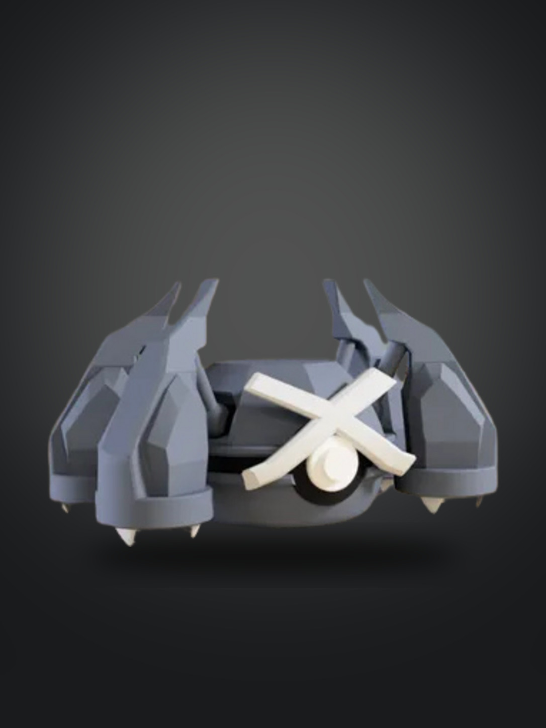 Vista frontal de la pokebola Metagross