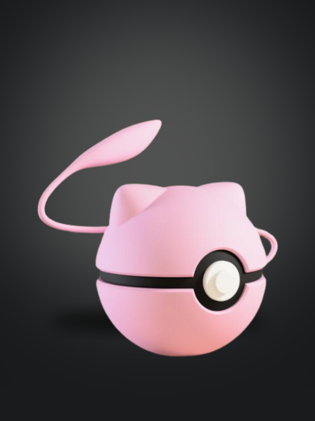 Vista frontal de la pokebola Mew