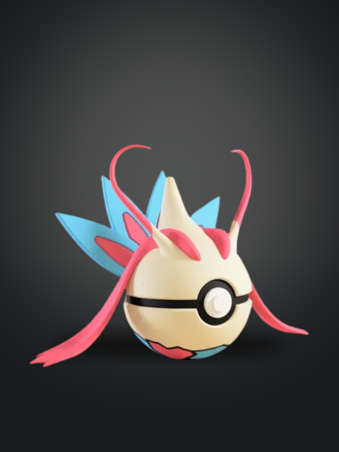 Vista frontal de la pokebola Milotic