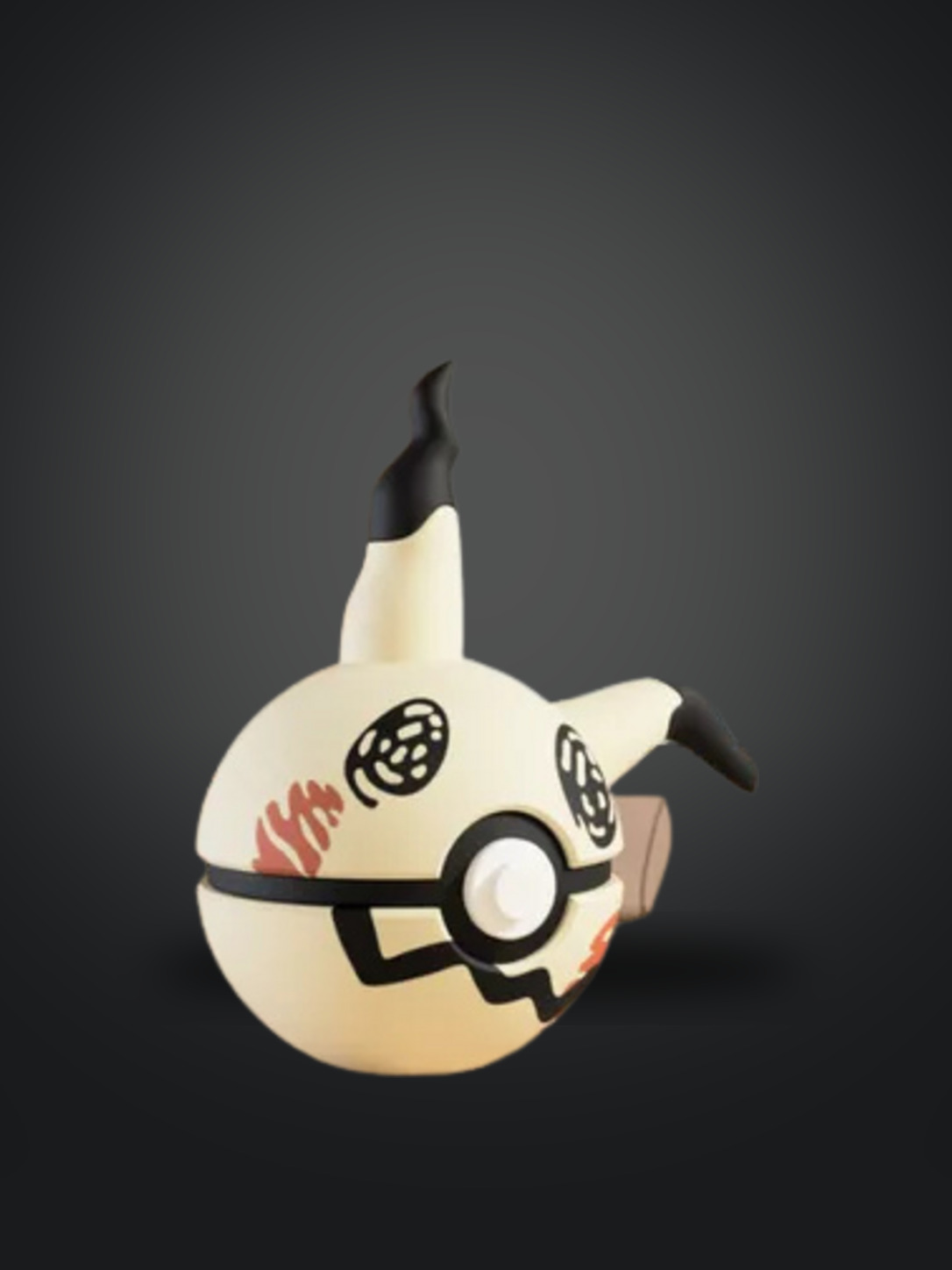 Vista frontal de la pokebola Mimikyu
