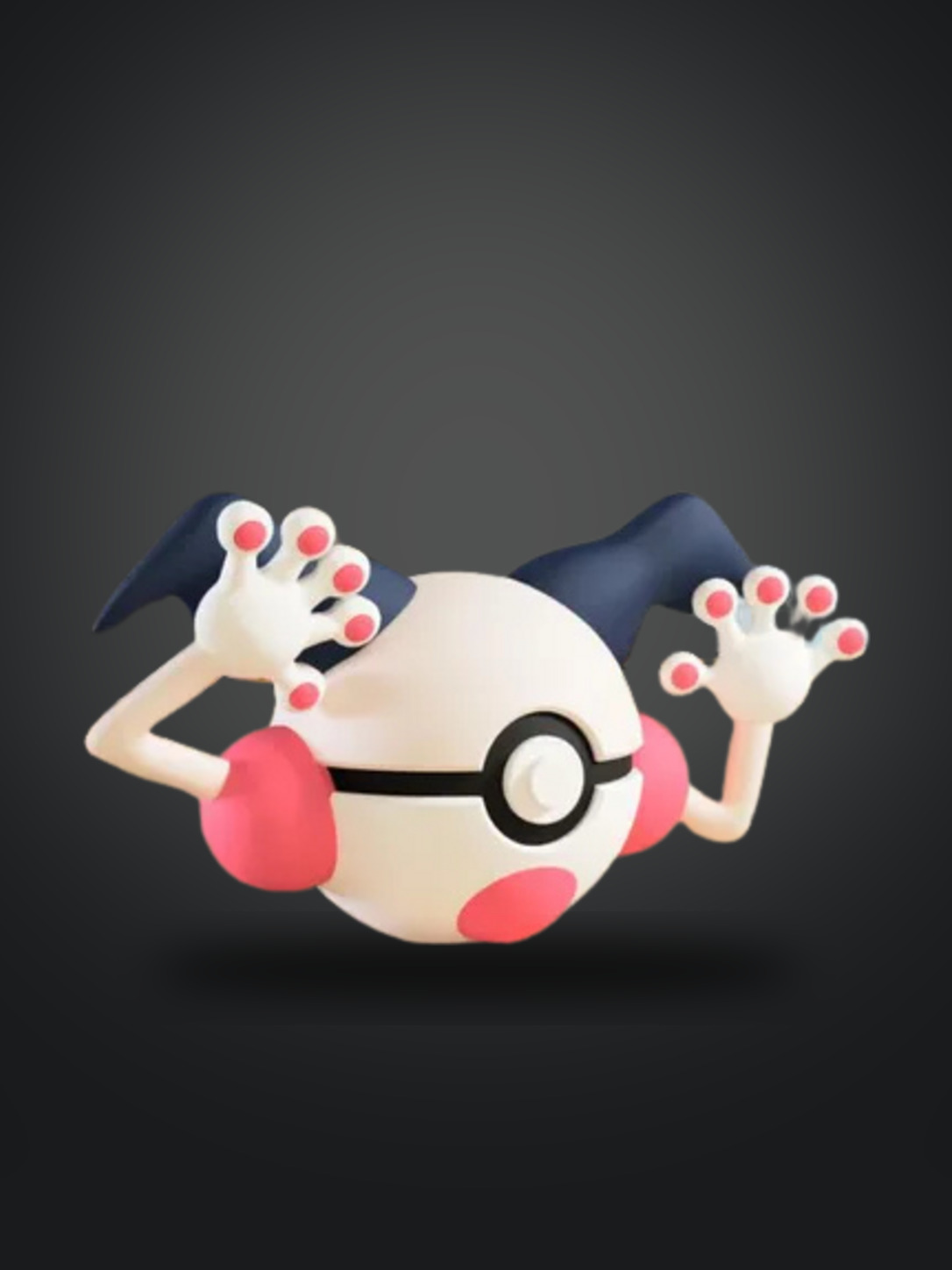 Vista frontal de la pokebola Mr. Mime