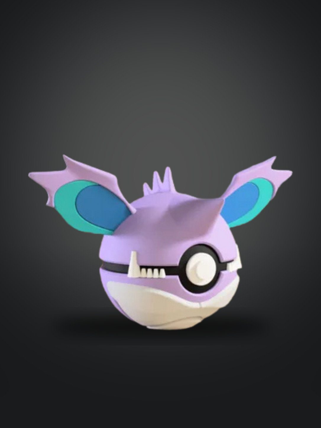 Vista frontal de la pokebola Nidoking