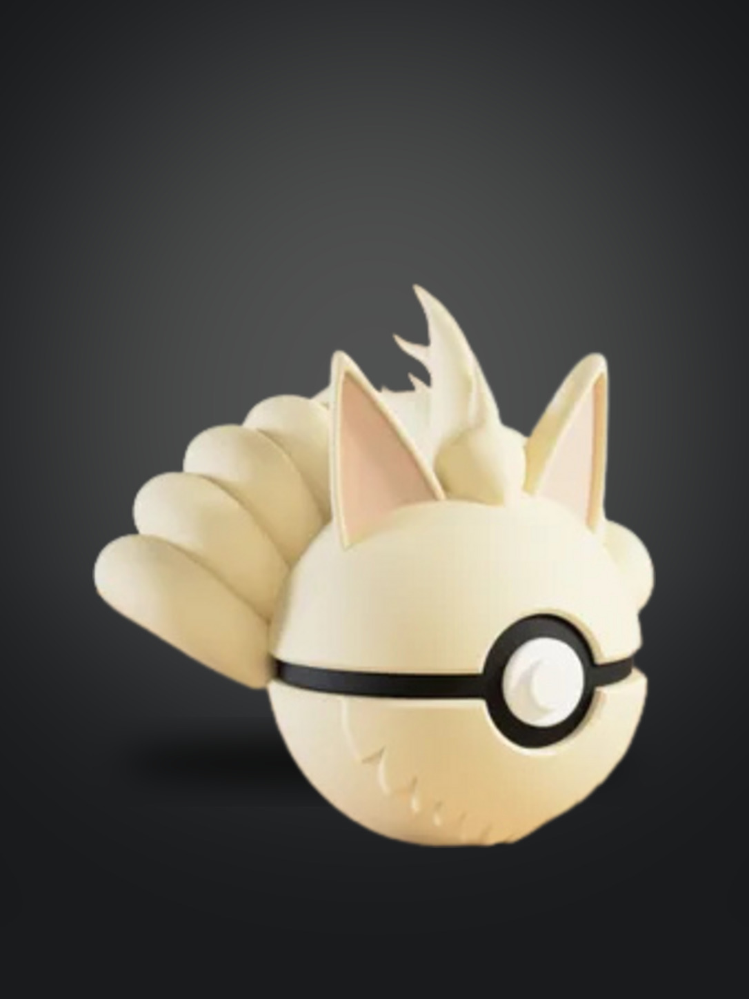 Vista frontal de la pokebola Ninetales