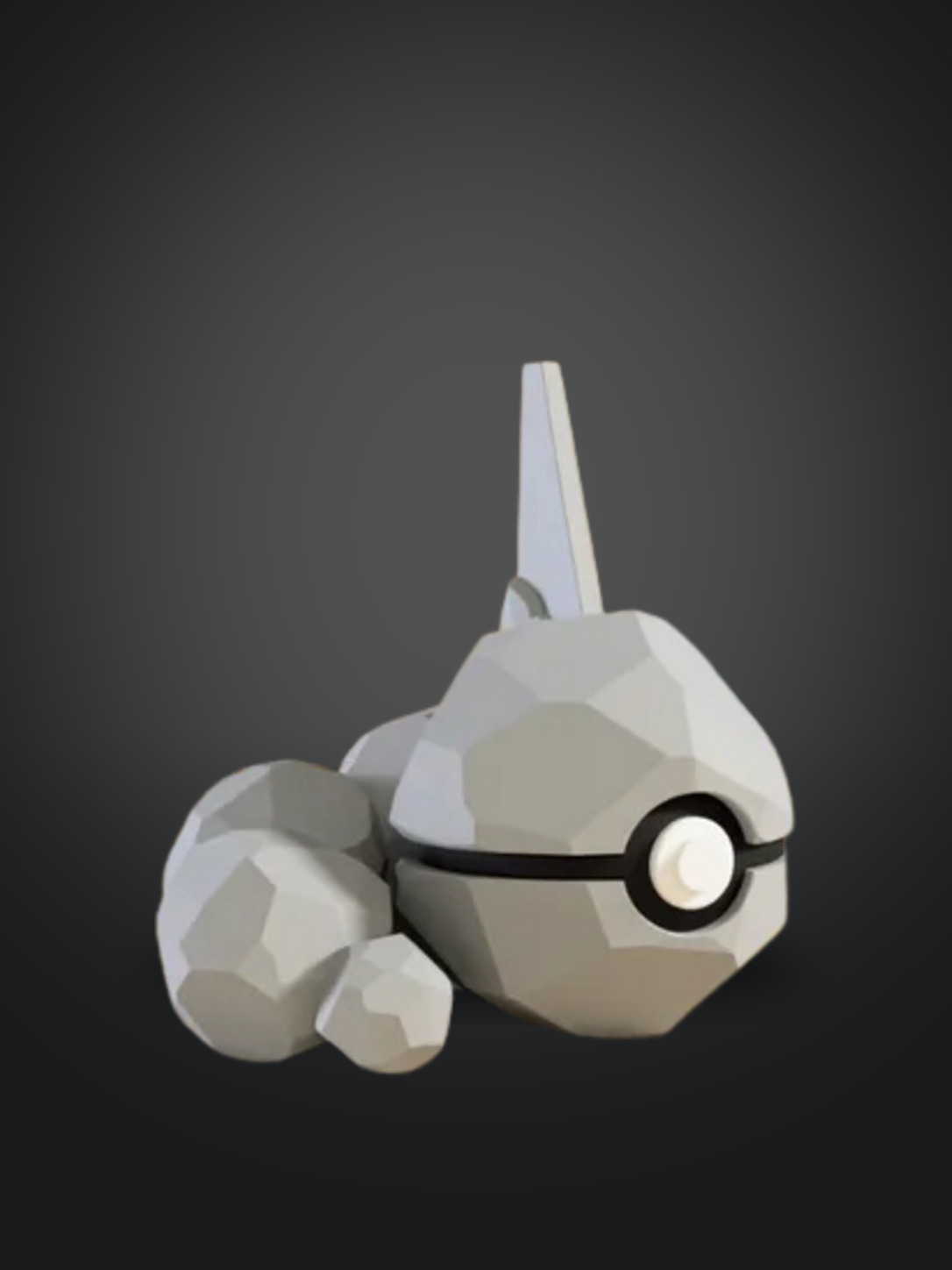 Vista frontal de la pokebola Onix