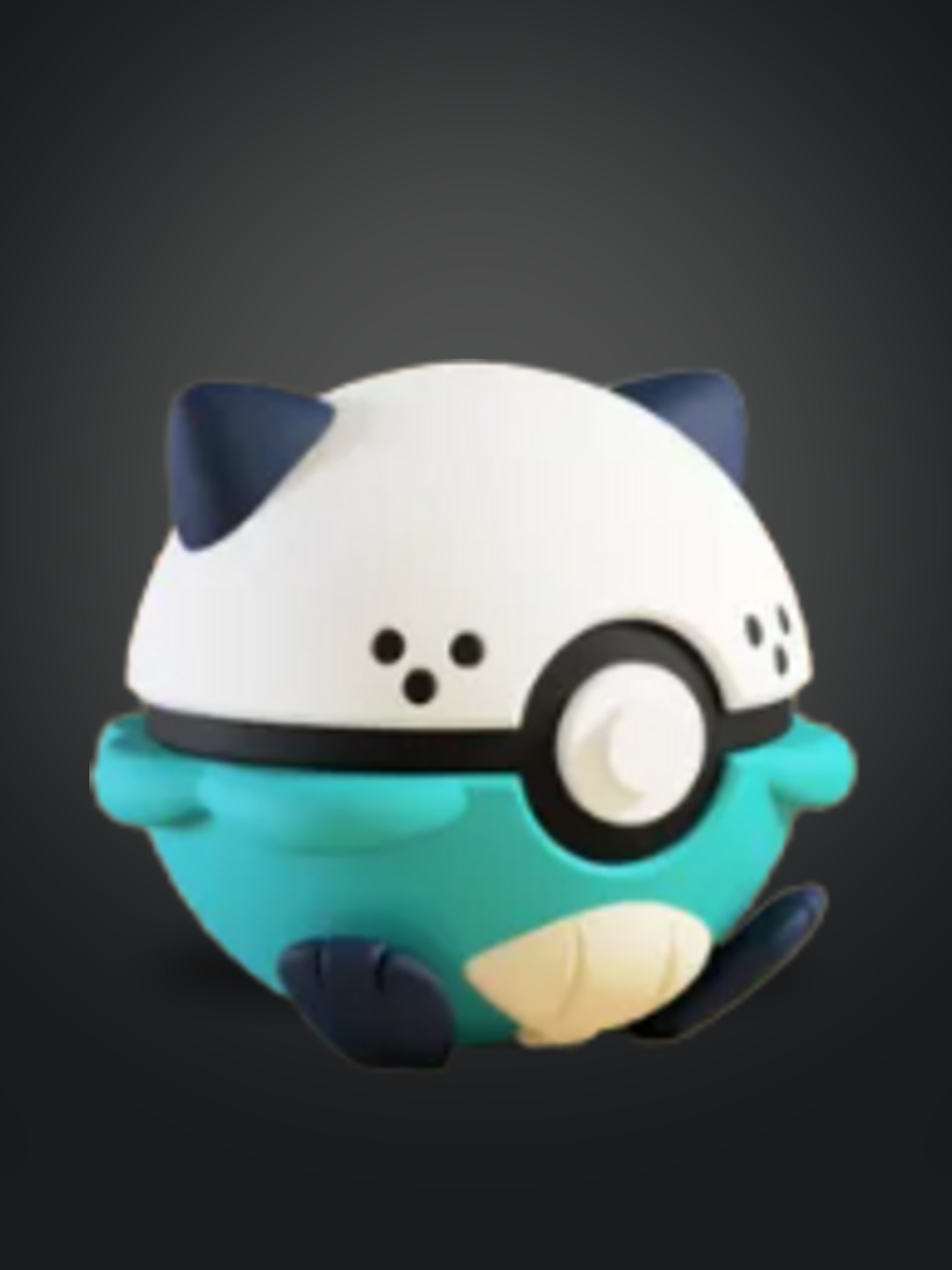 Vista frontal de la pokebola Oshawott