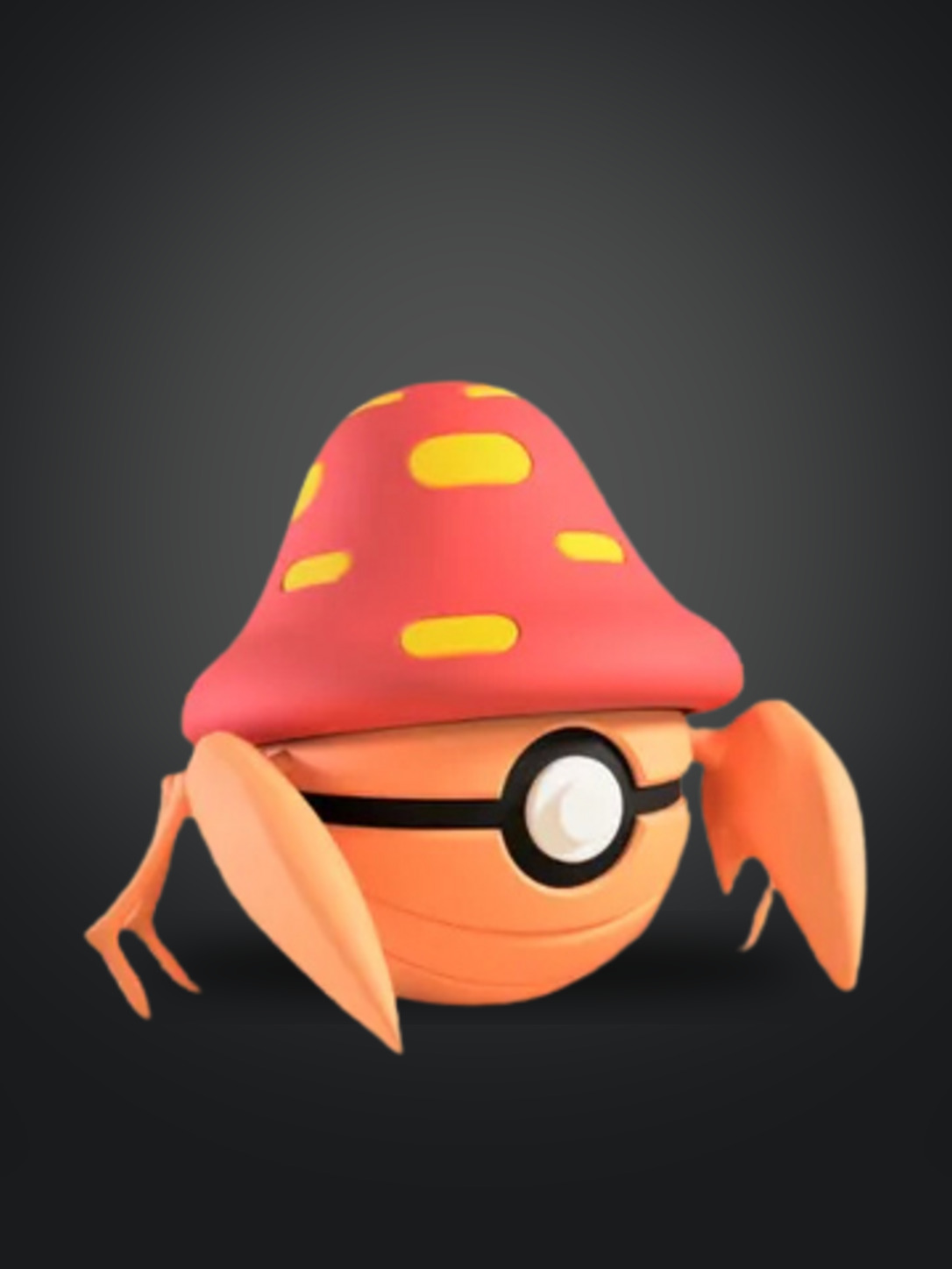 Vista frontal de la pokebola Parasect