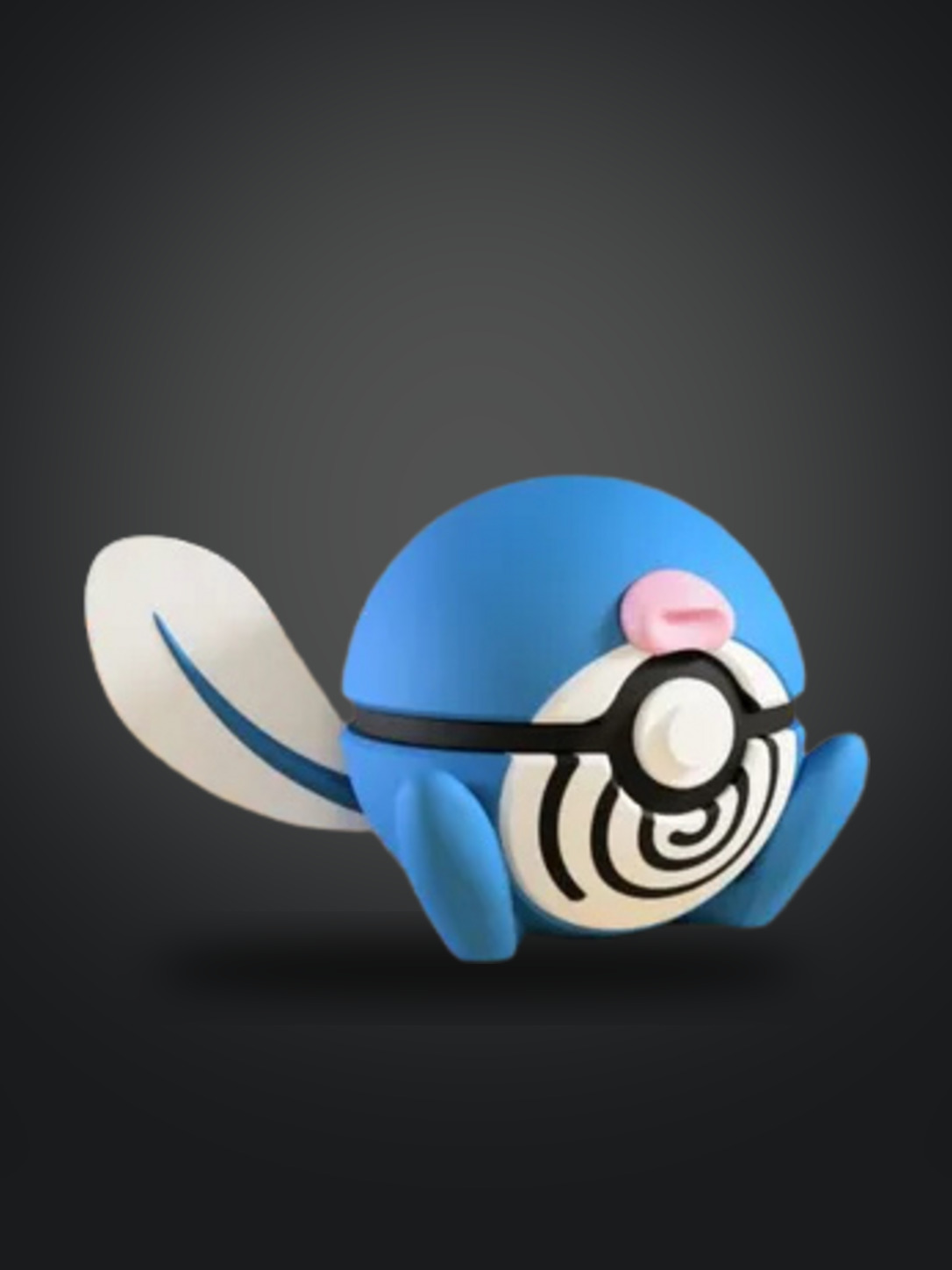 Vista frontal de la pokebola Poliwag