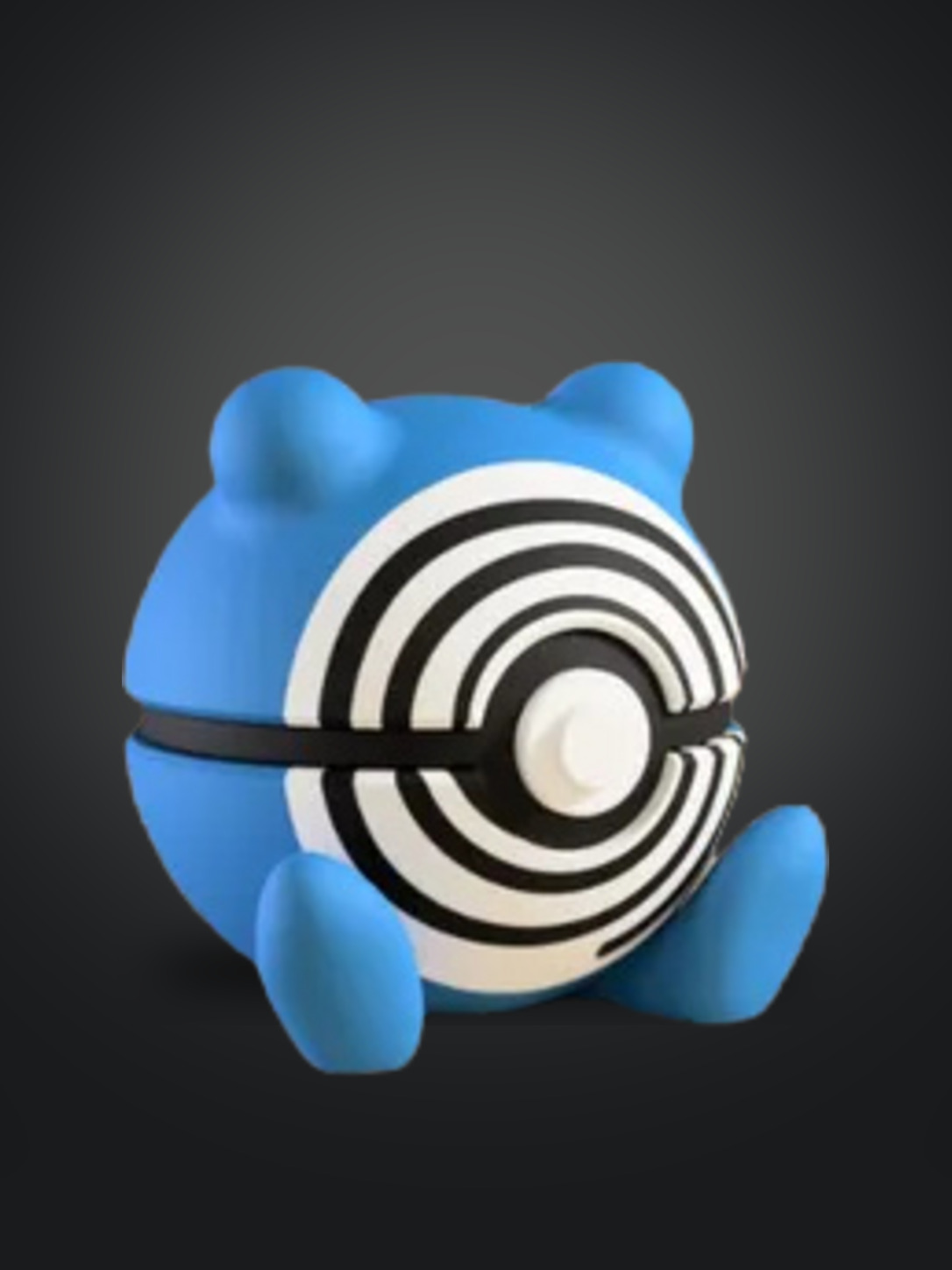 Vista frontal de la pokebola Poliwhirl