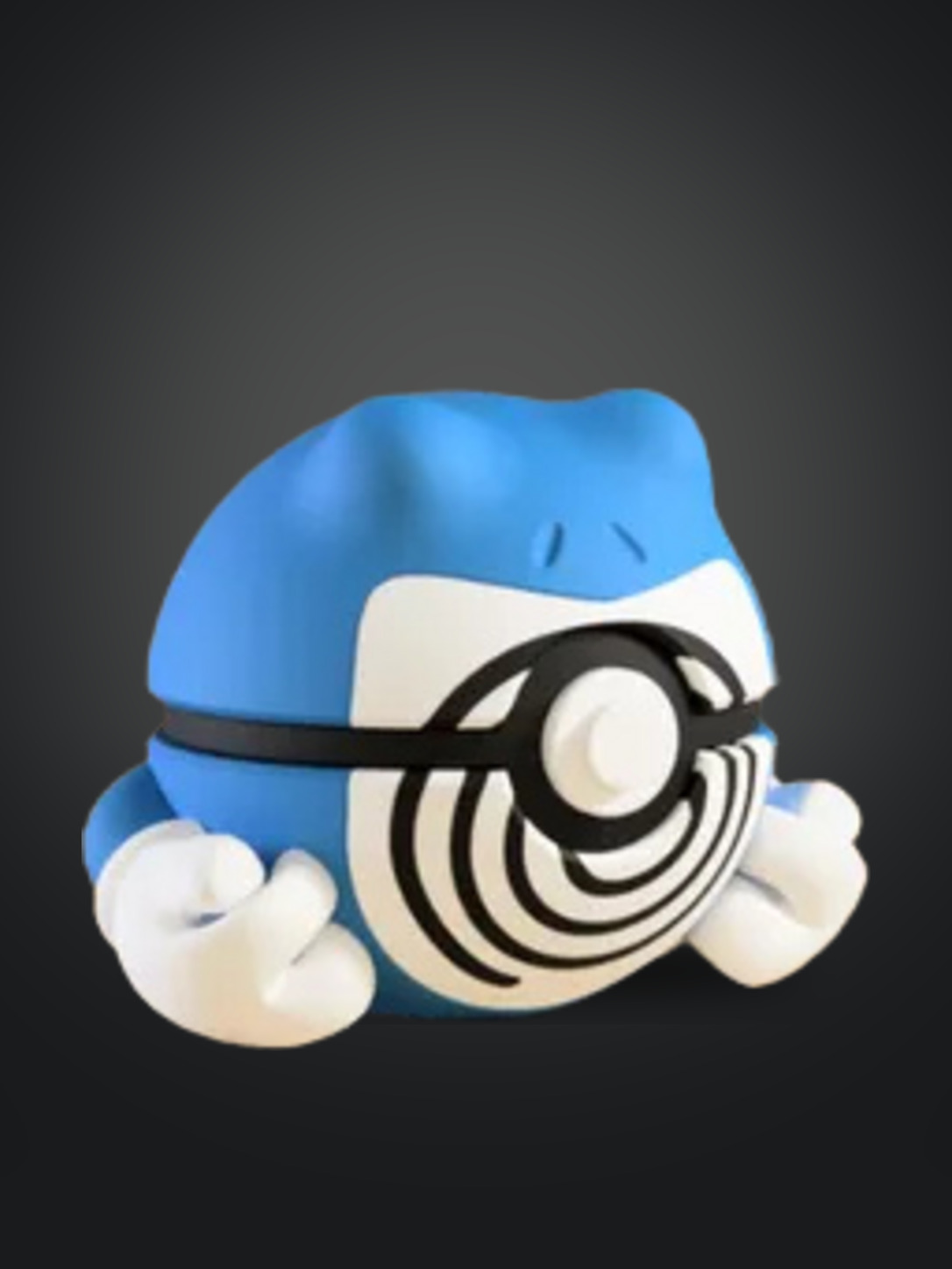 Vista frontal de la pokebola Poliwrath