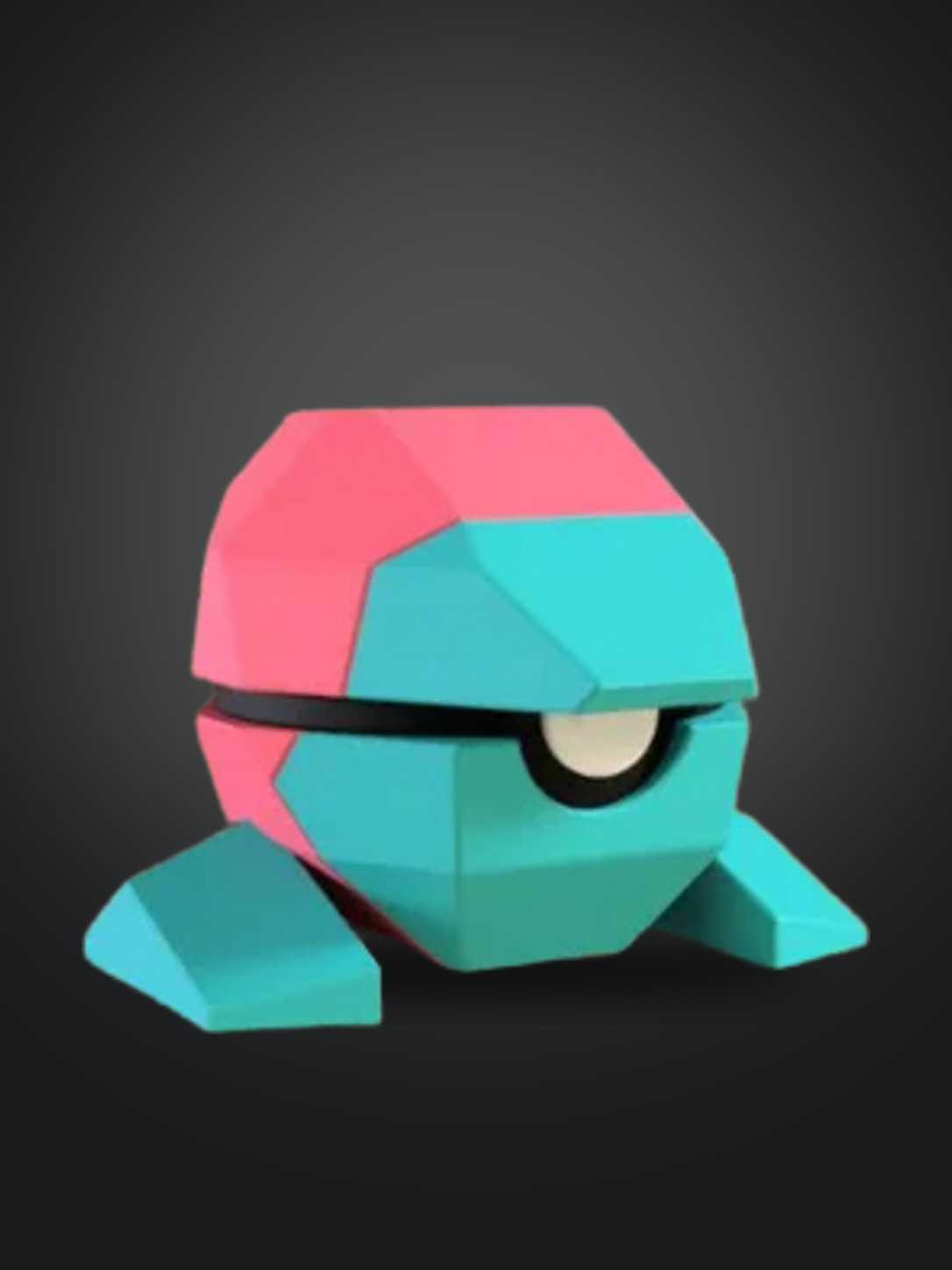 Vista frontal de la pokebola Porygon
