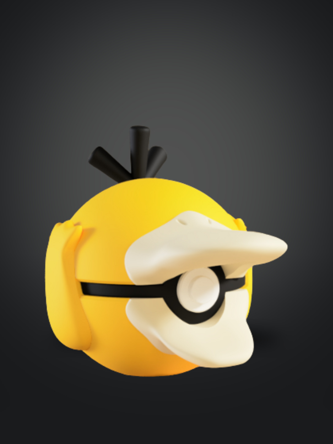 Vista frontal de la pokebola Psyduck